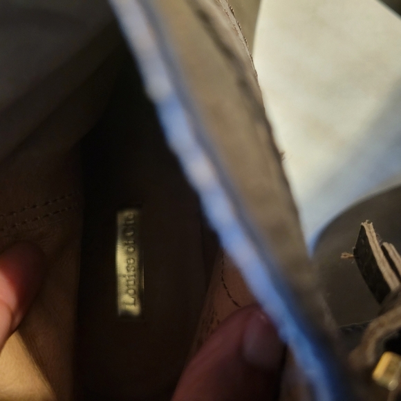 Louise et Cie Womens Brown Leather Suede Chunky Heel Buckled Ankle Boots. 8.5 - Picture 9 of 9